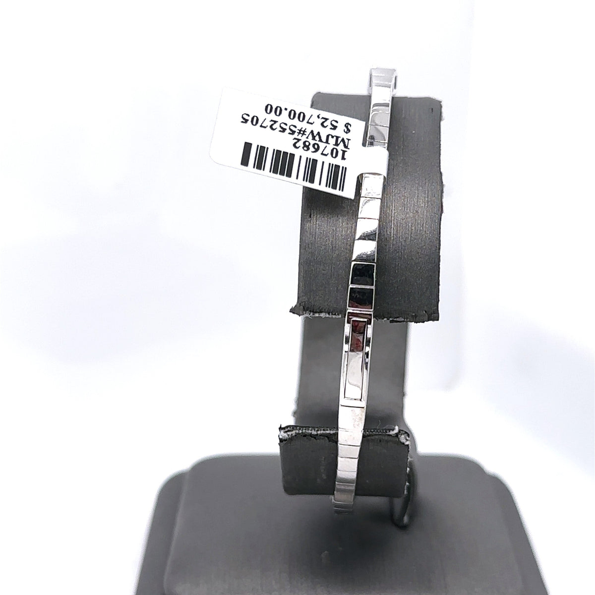14k White Gold 5.75CT Diamond Flexible bangle Bracelet, 16.9g, S107682