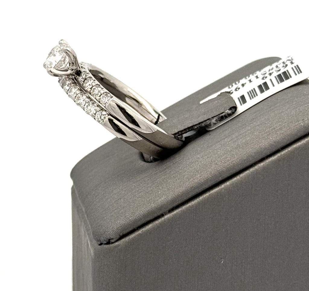 Platinum 1.50 CT Diamond Engagement Ring Set, Size 7, 9.3gm, S16549