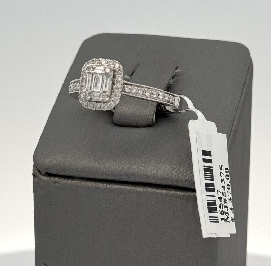 10k White Gold 0.50CT Diamond Engagement Ring Size 8 S16547