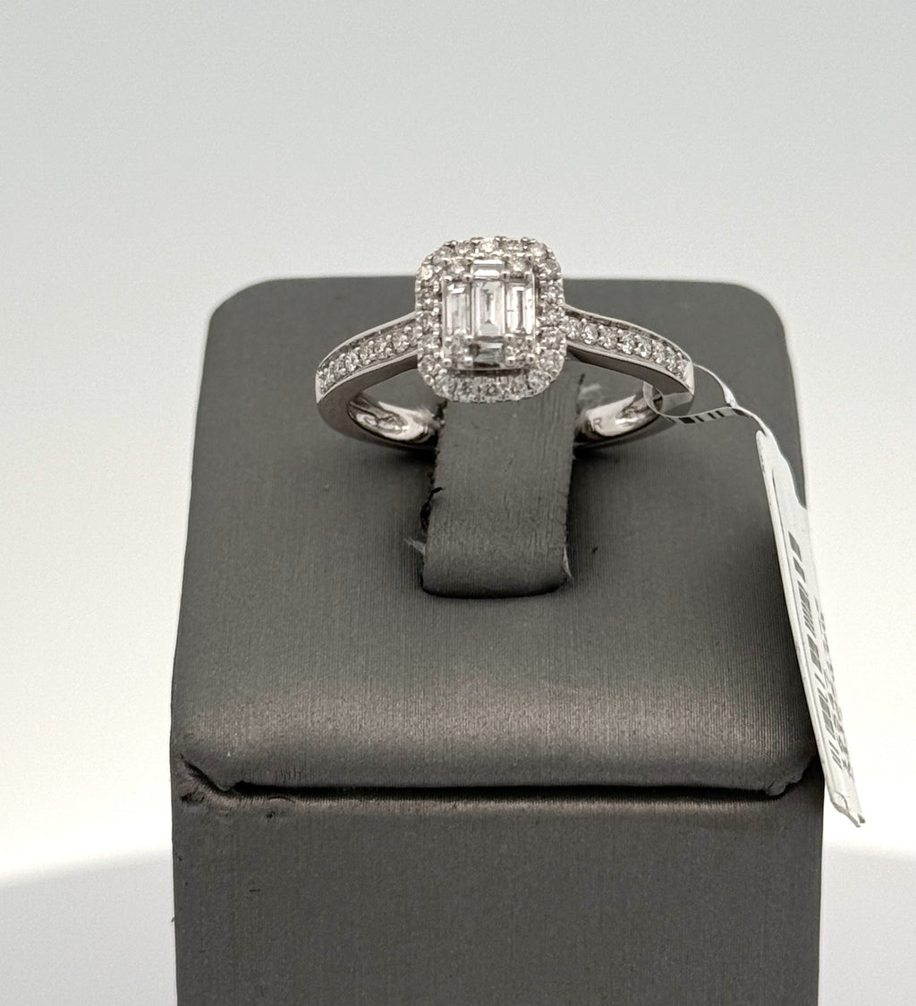 10k White Gold 0.50CT Diamond Engagement Ring Size 8 S16547