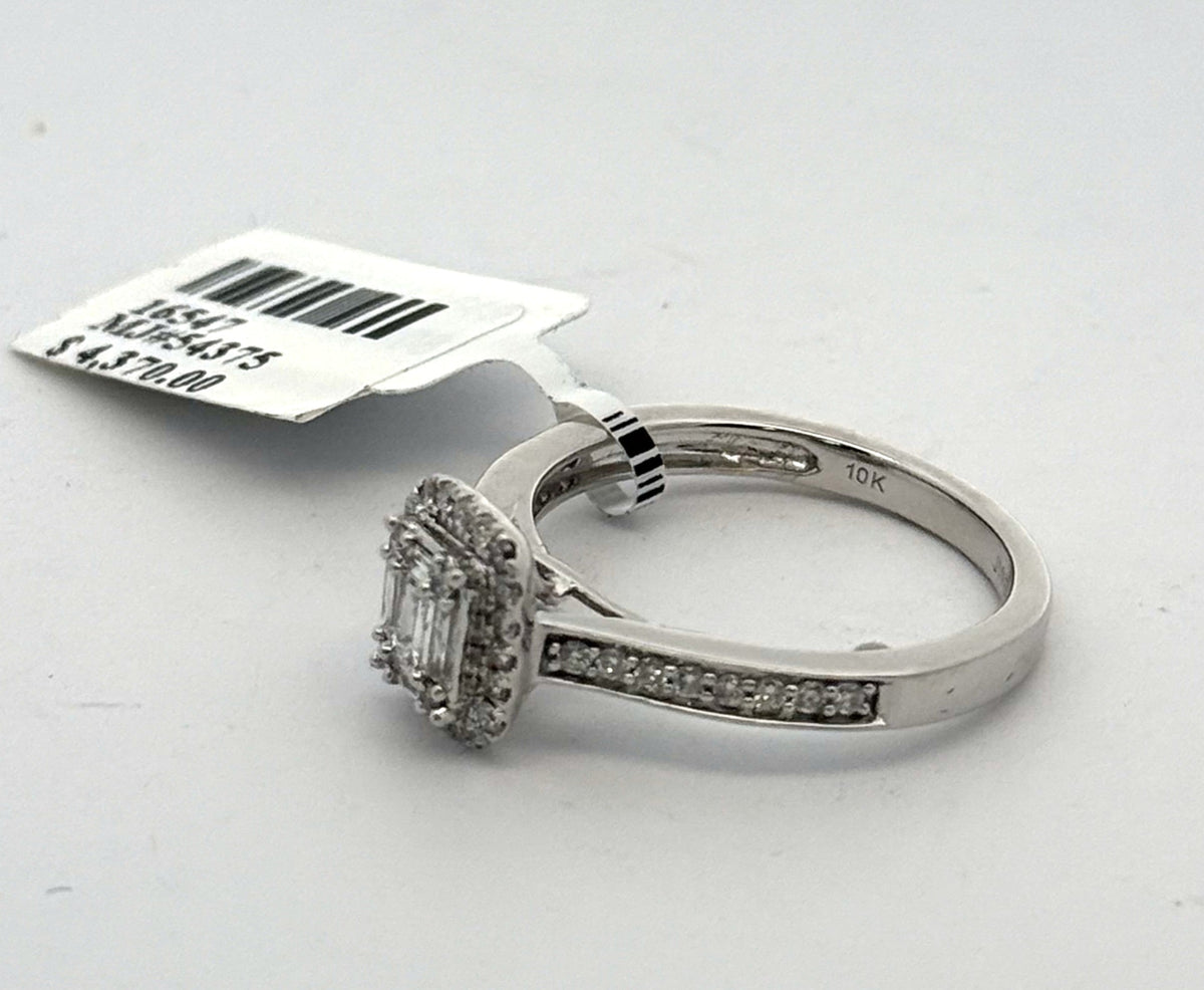 10k White Gold 0.50CT Diamond Engagement Ring Size 8 S16547