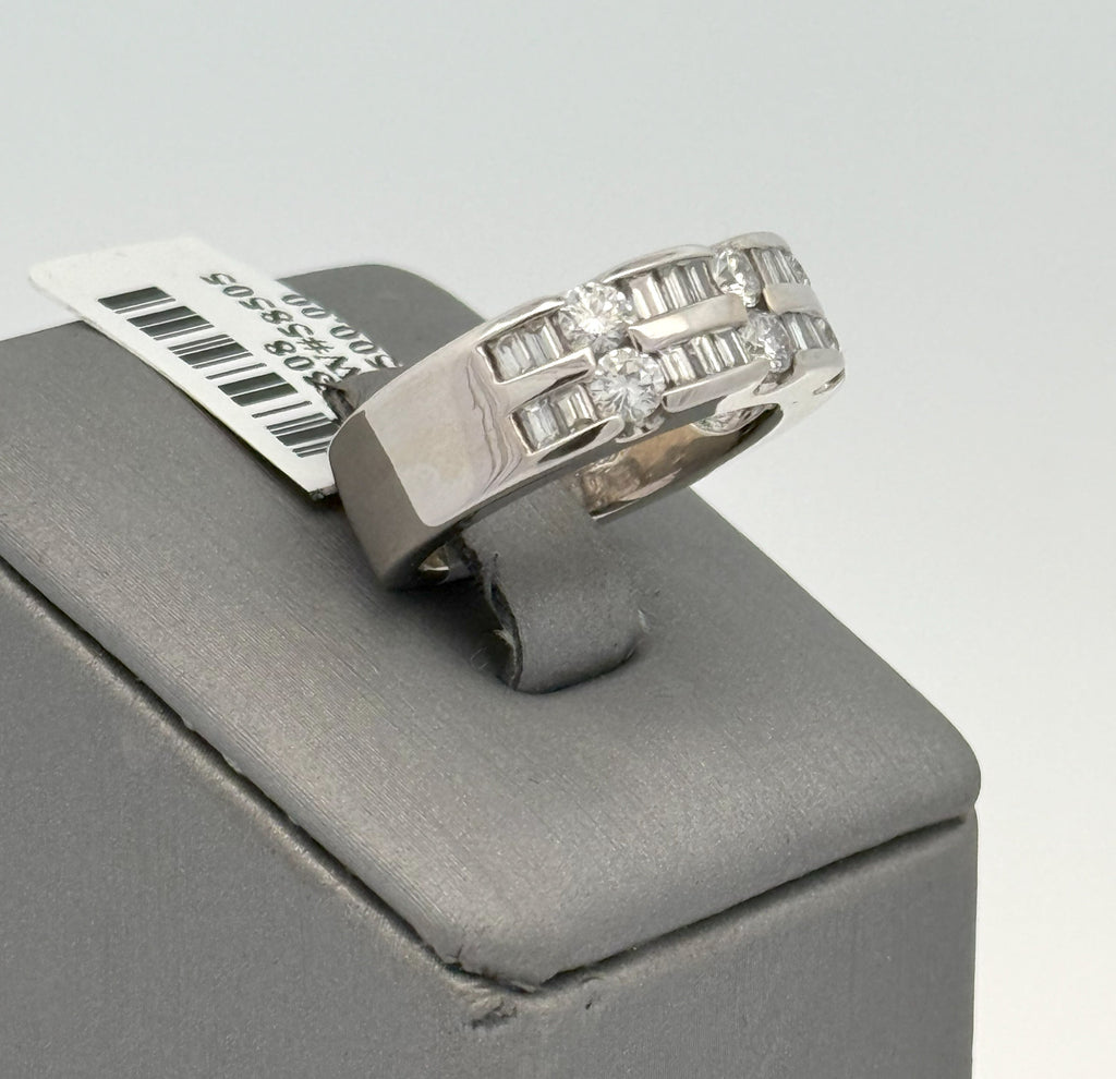 14k White Gold 1.00CT Ladies Diamond Ring, 9.4gm, Size 6, S108308