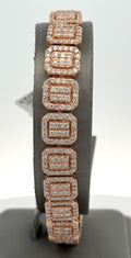 14k Rose Gold 11.00 CT Diamond Tennis Bracelet, 46.2g 9", S105964