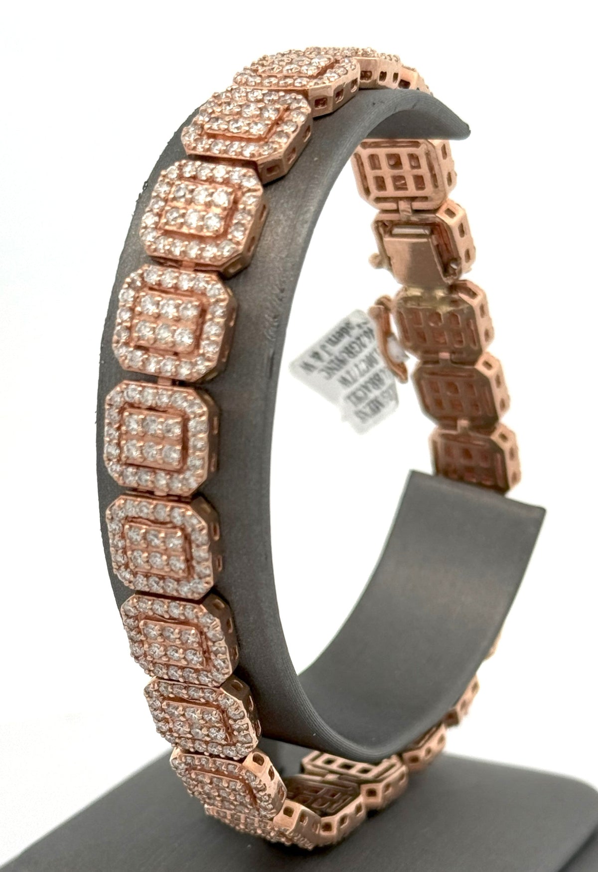14k Rose Gold 11.00 CT Diamond Tennis Bracelet, 46.2g 9", S105964