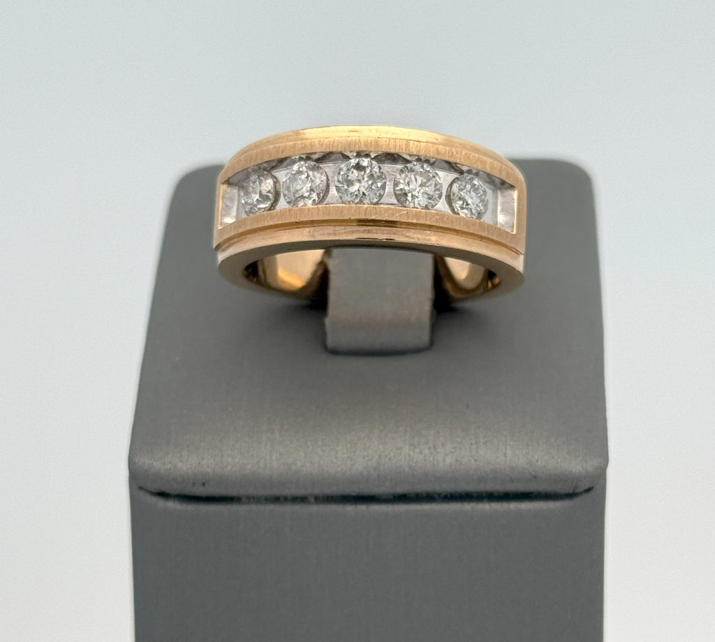 10k Yellow Gold 1.00 CT Diamond Men's Wedding Band, 8.8 g S107931
