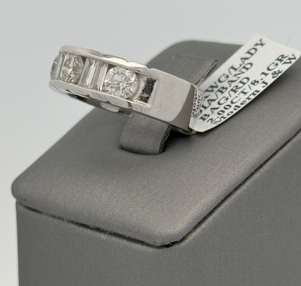 14k White Gold 1.75 CT Diamond Ladies Band, S108399