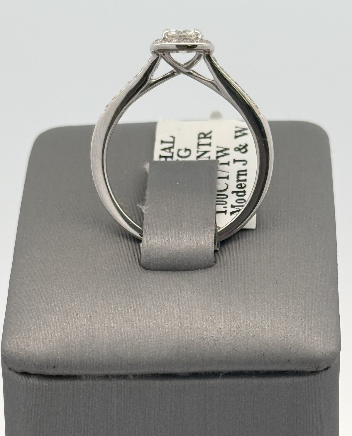 14k White Gold 0.75 CT Diamond Engagement Ring, 2.6gm, Size 7, S106570