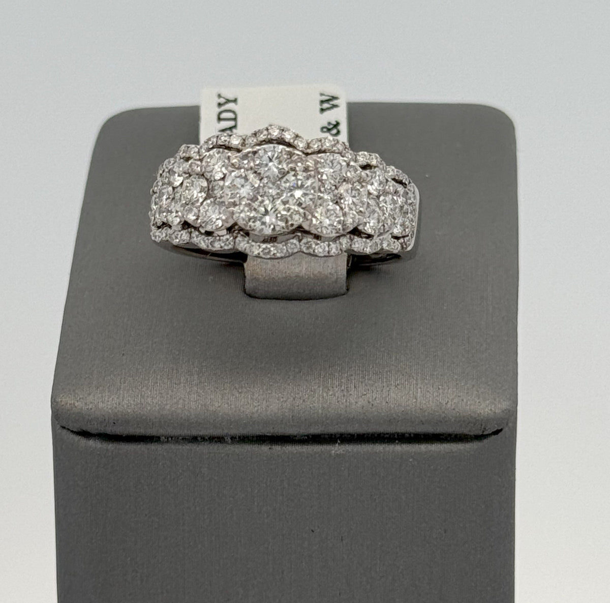 18K White Gold 1.21 CT Diamond Engagement ring, Size 7,5, 7.5g S108305