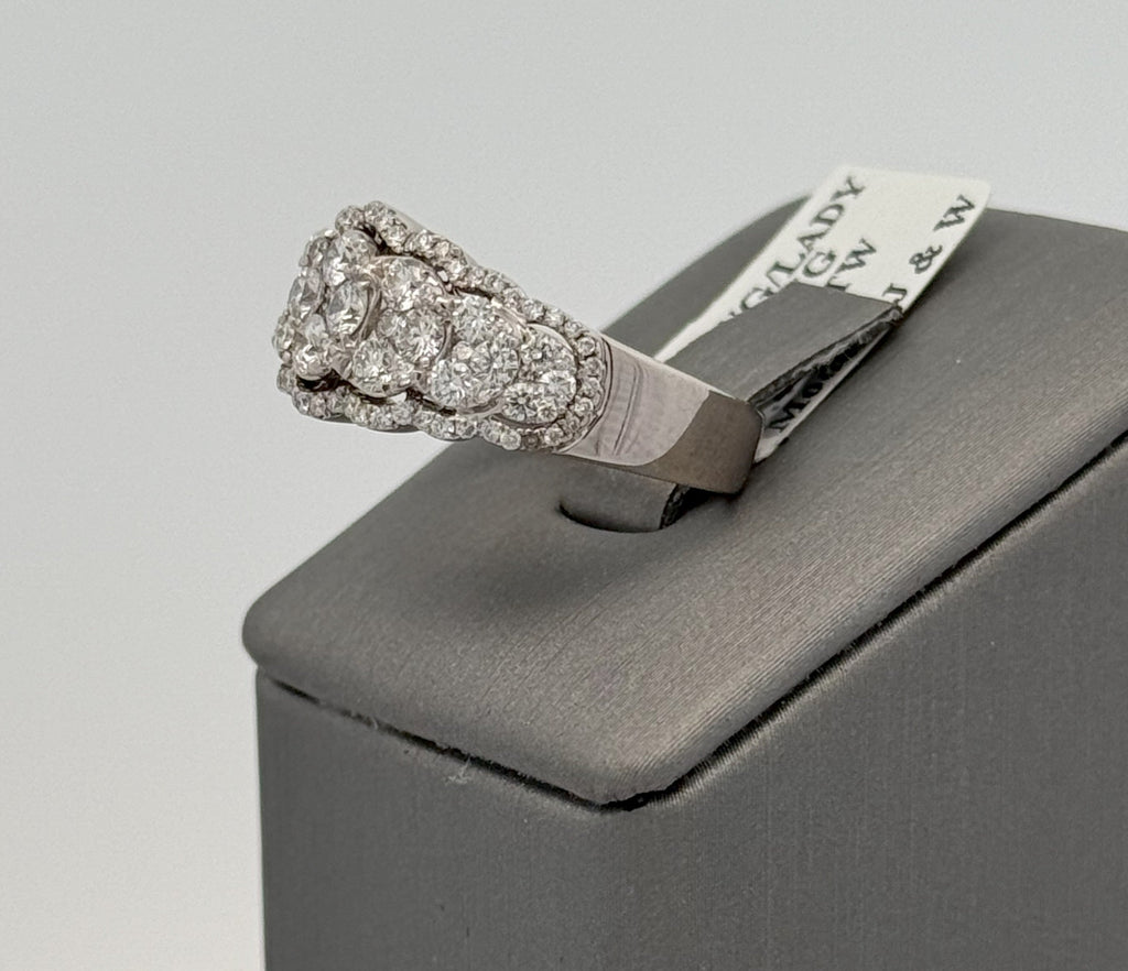 18K White Gold 1.21 CT Diamond Engagement ring, Size 7,5, 7.5g S108305