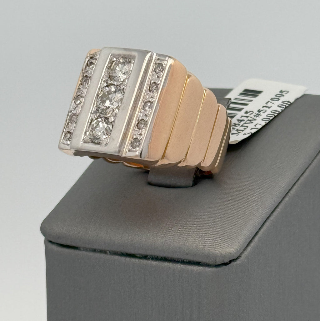 18k Yellow Gold 1.25 CT Diamond Men's Ring Estate, S108415 ( Pre-owned )