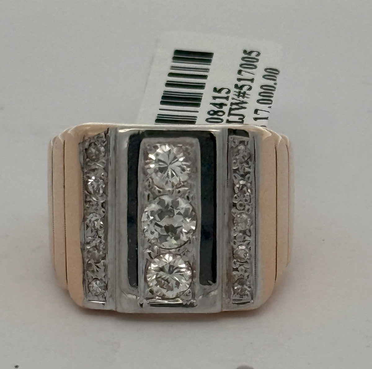 18k Yellow Gold 1.25 CT Diamond Men's Ring Estate, S108415 ( Pre-owned )