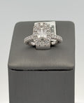 18k White Gold 1.75 CT Diamond Halo Engagement Ring, 5.7gm, Size 6.5, S107721