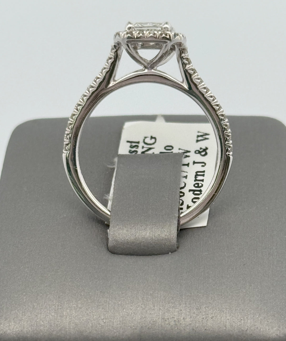 18k White Gold 1.25 CT Diamond Engagement Ring, 3.4gm, Size 6.5, S107725