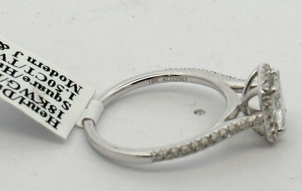 18k White Gold 1.25 CT Diamond Engagement Ring, 3.4gm, Size 6.5, S107725