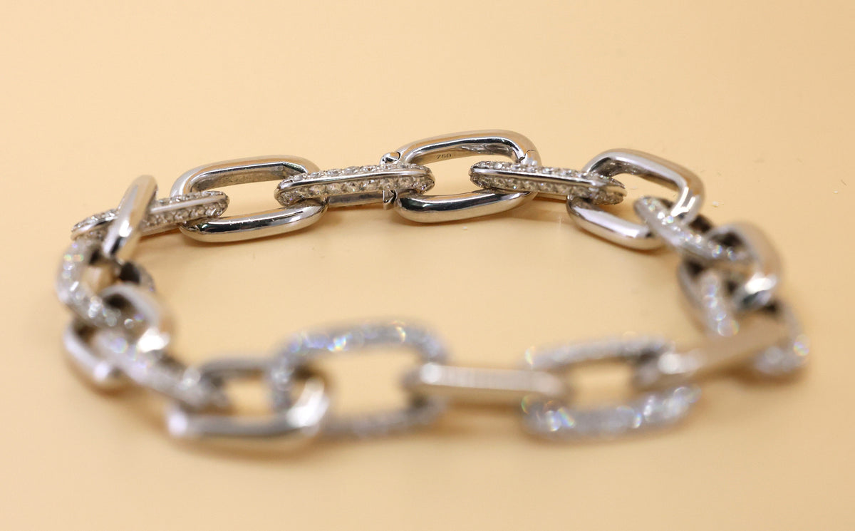 18k White Gold 7.5CT Diamond Ladies Bracelet