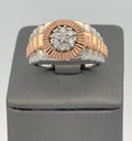 14k Two Tone Gold 0.25 CT Diamond Men's Fancy Band, S104819
