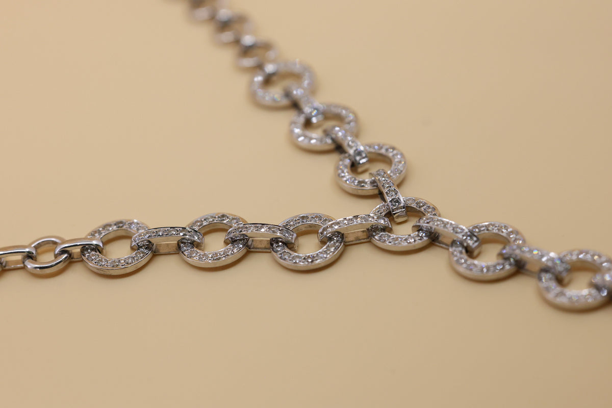 18k White Gold 2.25Ct Diamond Ladies Necklace, 40.3gr, S108851