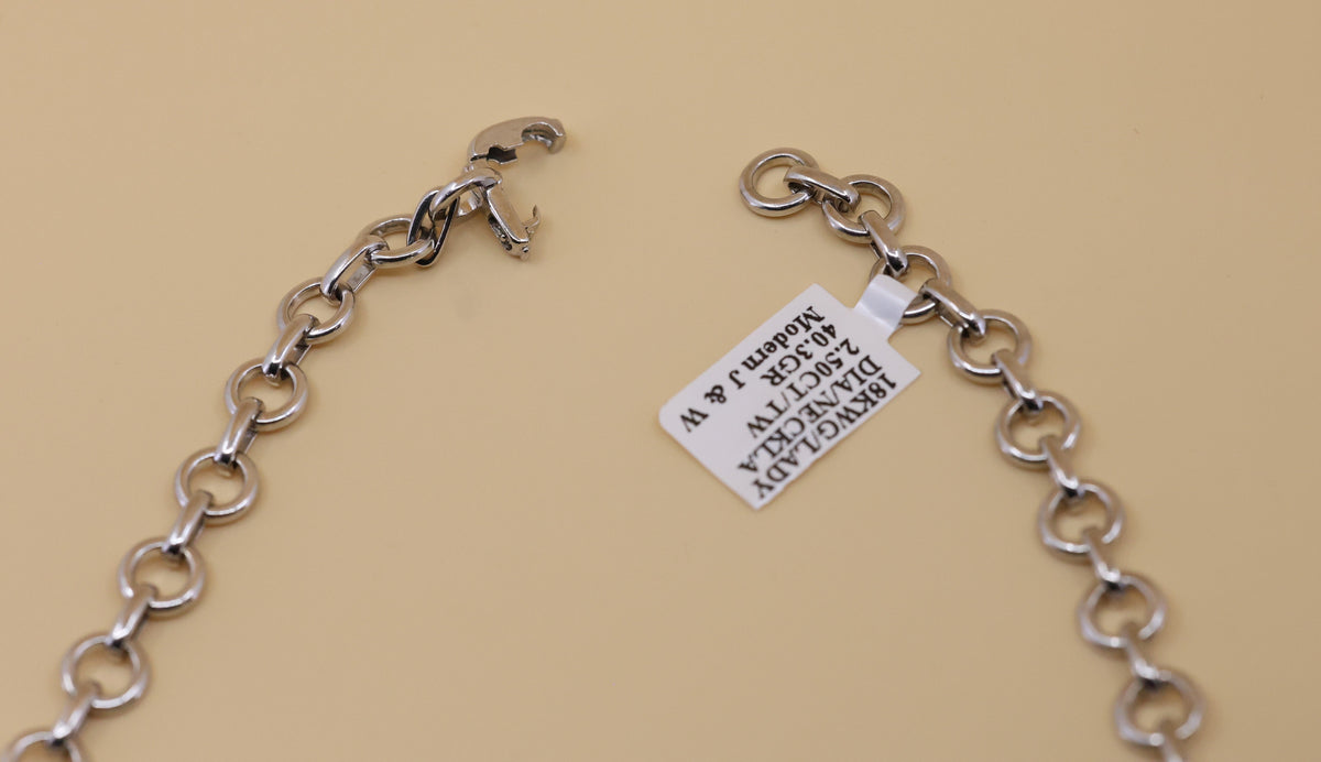 18k White Gold 2.25Ct Diamond Ladies Necklace, 40.3gr, S108851