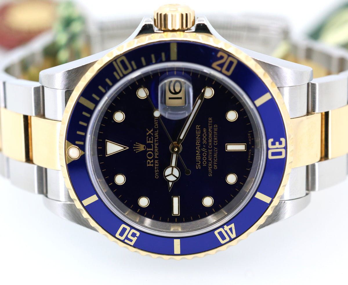 Pre-Owned Rolex Submariner Date 16613, 18k Gold & Stainless Steel, S108836