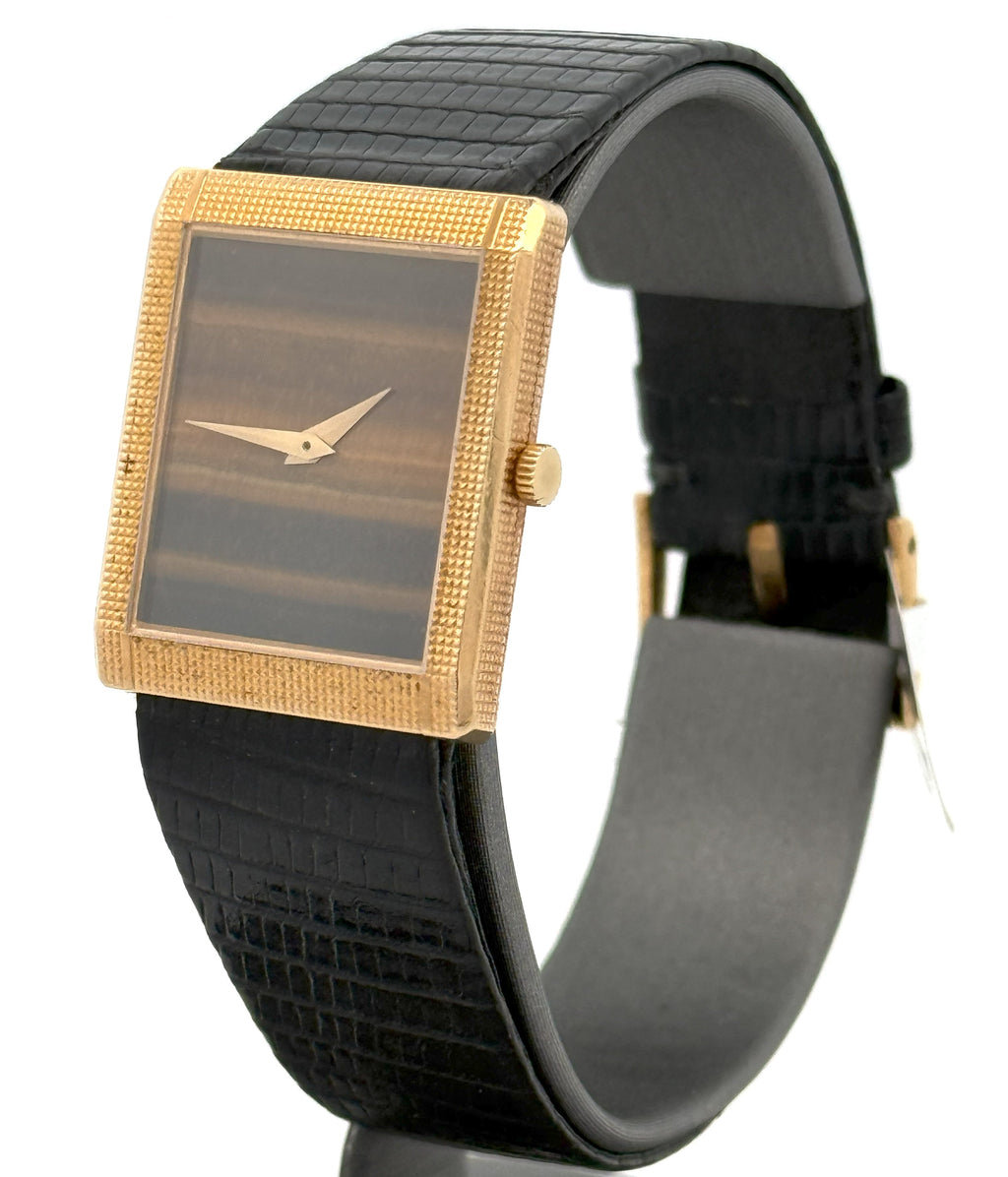 Vintage Piaget 9151 Solid 18K Yellow Gold Tiger Eye Dial watch 1968 (Pre-owned)