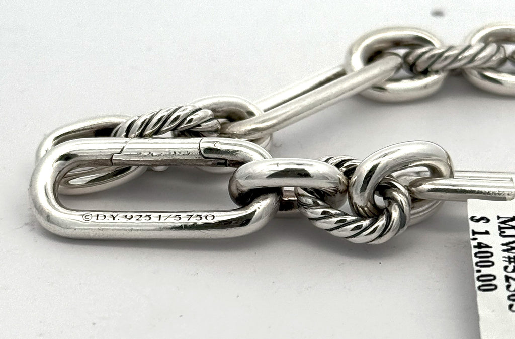 David Yurman Madison Chain/Bracelet silver & 18k Yellow Gold Lady Bracelet, 35,2Gm S108450 (Pre-owned)