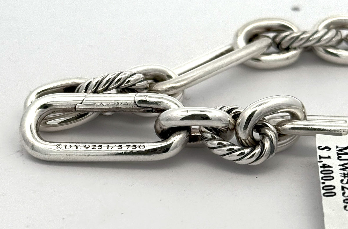 David Yurman Madison Chain/Bracelet silver & 18k Yellow Gold Lady Bracelet, 35,2Gm S108450 (Pre-owned)