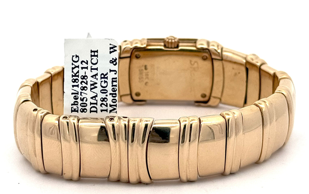 Ebel Shanta 18k Yellow Gold 128g MOP Diamond Ladies Quartz Watch 8057828-12