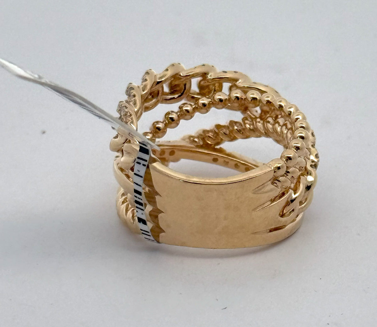 18k Yellow Gold Ladies 1.25 CT Diamond Fancy Ring, 11.6gm, Size 6.25 S16590