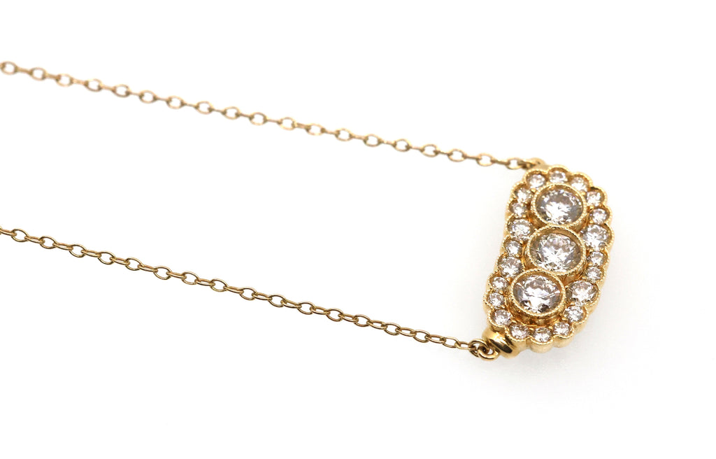14k Yellow Gold 1.25 CT Ladies Diamond Pendant Necklace, 3.3g, S16824