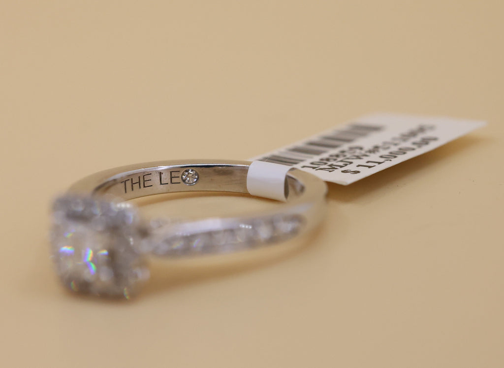 The Leo 14k White Gold 0.42 CT Princess Cut Diamonds Engagement Ring, Size 6, 4.9g, S108859