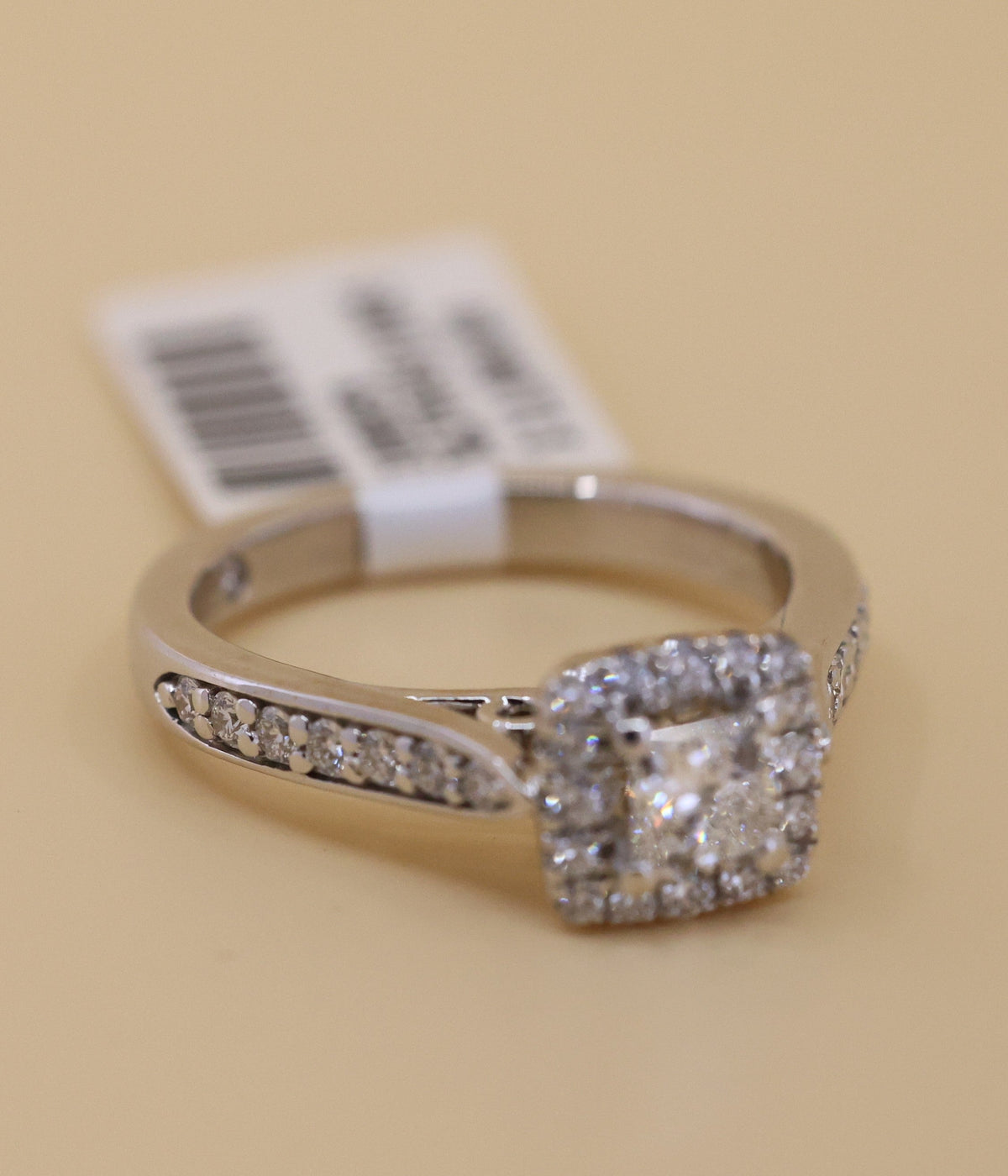 The Leo 14k White Gold 0.42 CT Princess Cut Diamonds Engagement Ring, Size 6, 4.9g, S108859