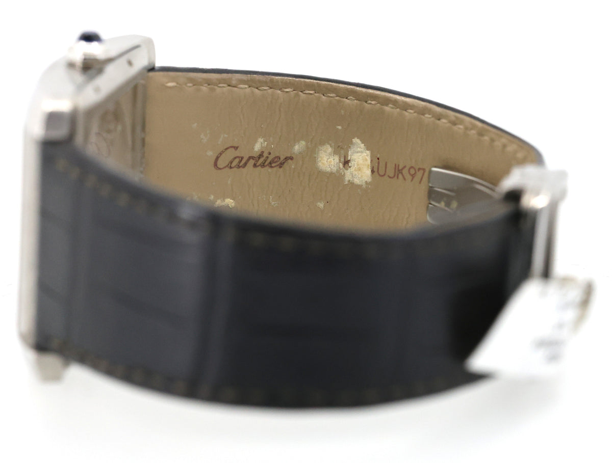 CARTIER TANK MC W5330004 34.5mm SS Black Dial Automatic Watch, S104061 (Pre-owned)
