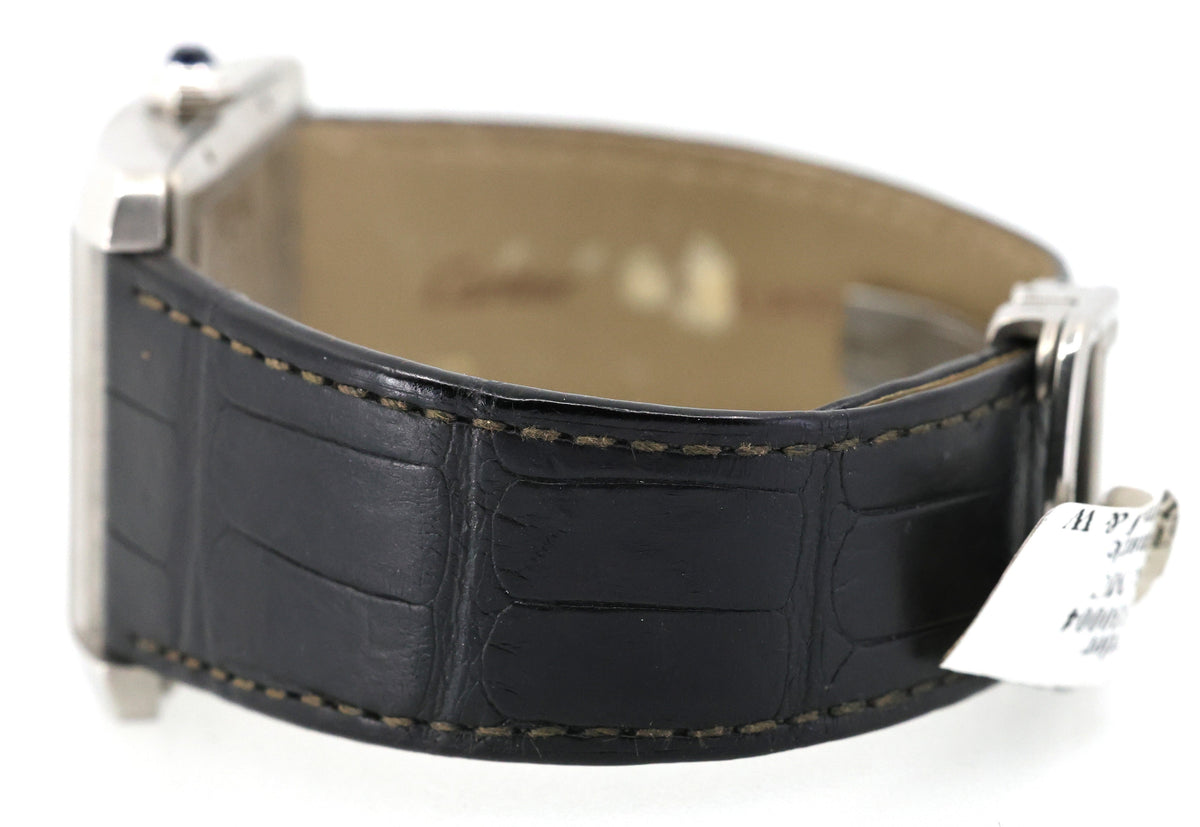 CARTIER TANK MC W5330004 34.5mm SS Black Dial Automatic Watch, S104061 (Pre-owned)