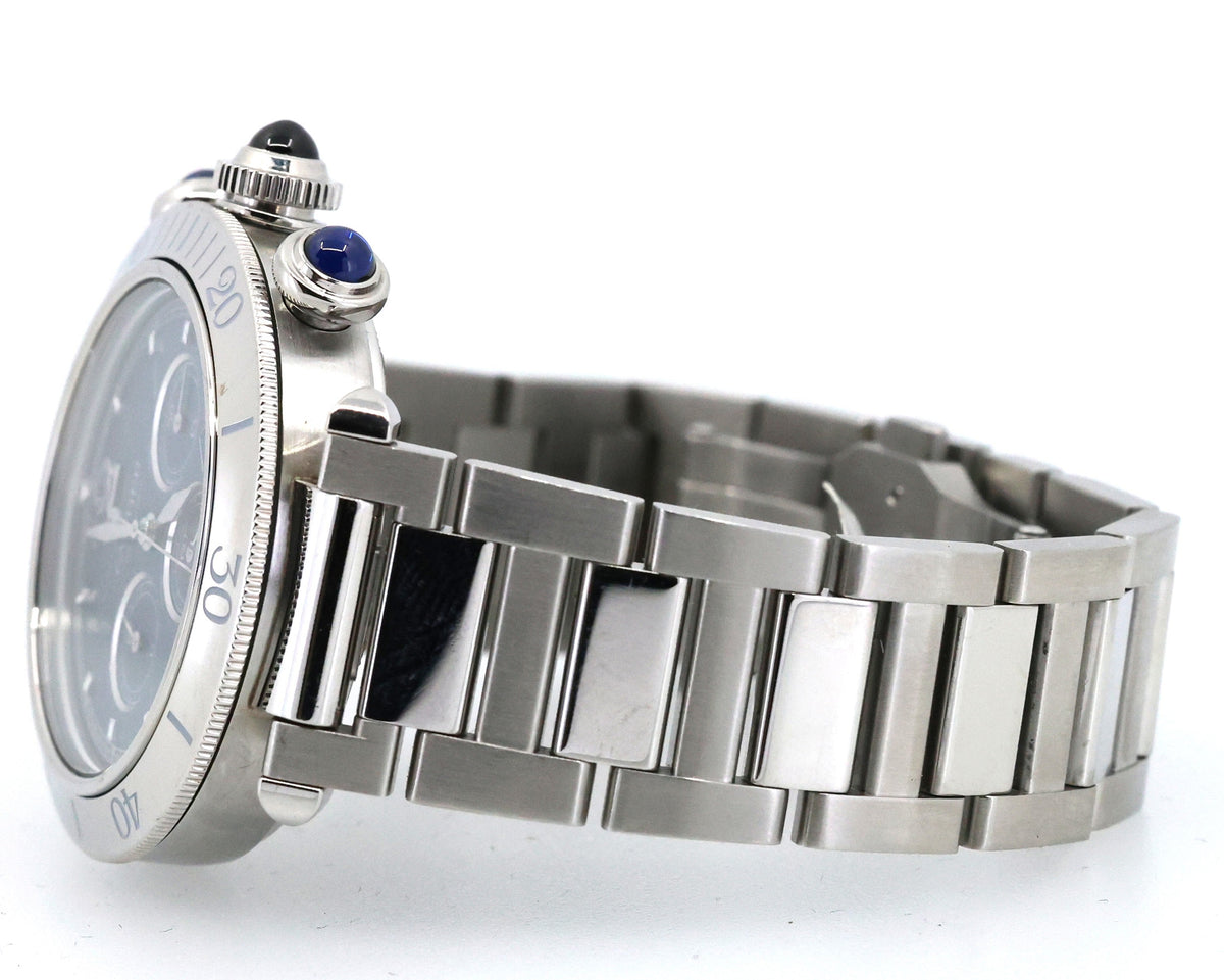 Cartier Pasha WSPA0039 Stainless Steel Chronograph 41mm Watch, S16331
