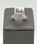 10k White Gold 0.50 CT Diamond Cluster Ring, 3.8g, Size 4.75, S08430