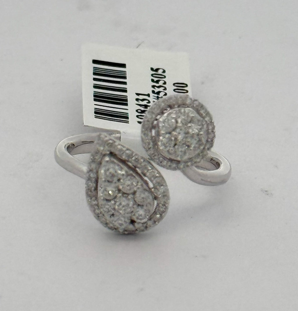 10k White Gold 0.50 CT Diamond Cluster Ring, 3.0g, Size 6, S08431