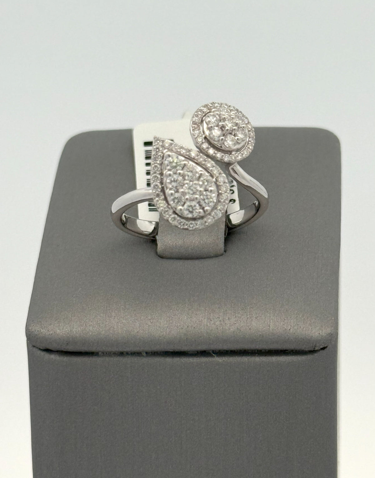 10k White Gold 0.50 CT Diamond Cluster Ring, 3.0g, Size 6, S08431