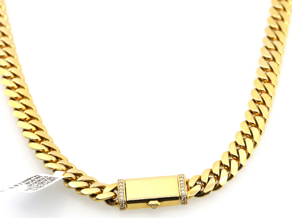 14k Yellow Gold Miami Cuban Men's Chain, 160.0gm, 25", S108903