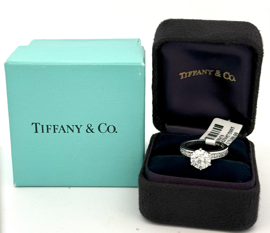 Tiffany & Co Platinum 1.51ct Round Diamond Engagement Ring H/VS1, S108479 (Pre-owned)