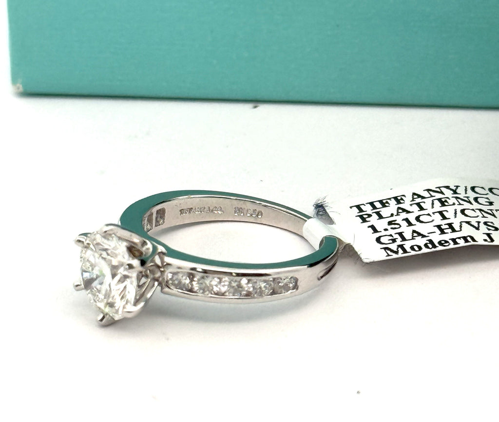 Tiffany & Co Platinum 1.51ct Round Diamond Engagement Ring H/VS1, S108479 (Pre-owned)