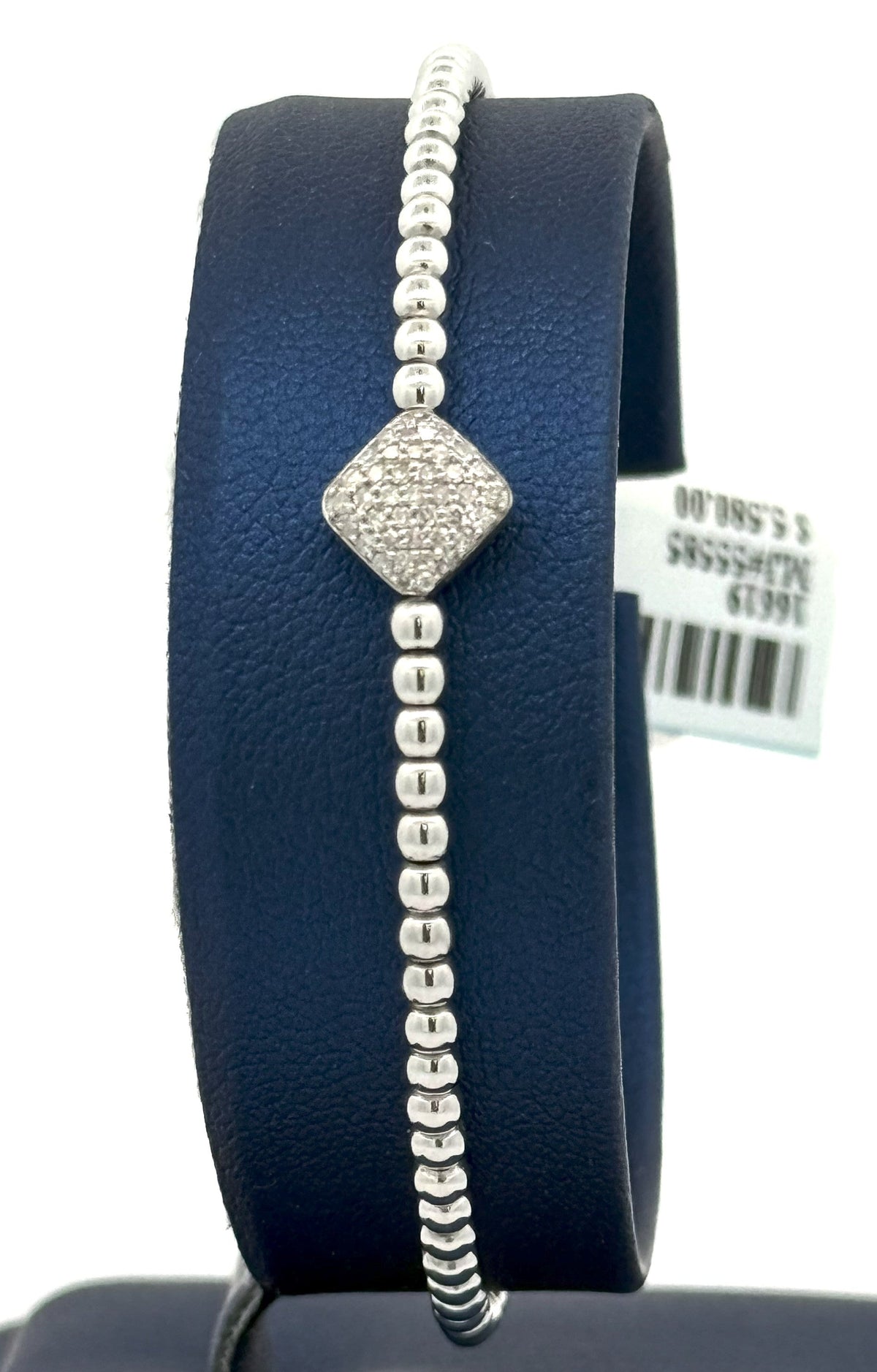 14k White Gold 0.45 CT Diamond Bangle Bracelet, 6.0gm, S16619