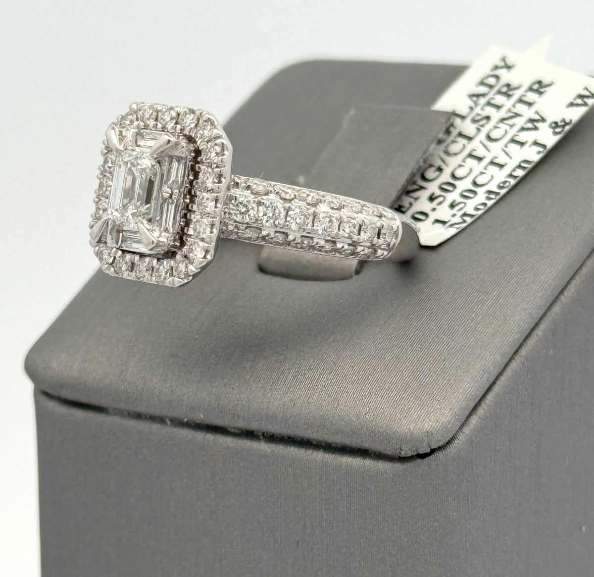14k White Gold 2.75CT Diamond Engagement Ring Size 7.25 S108492