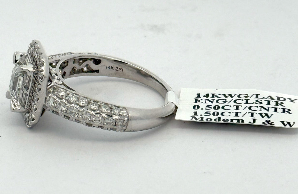 14k White Gold 2.75CT Diamond Engagement Ring Size 7.25 S108492