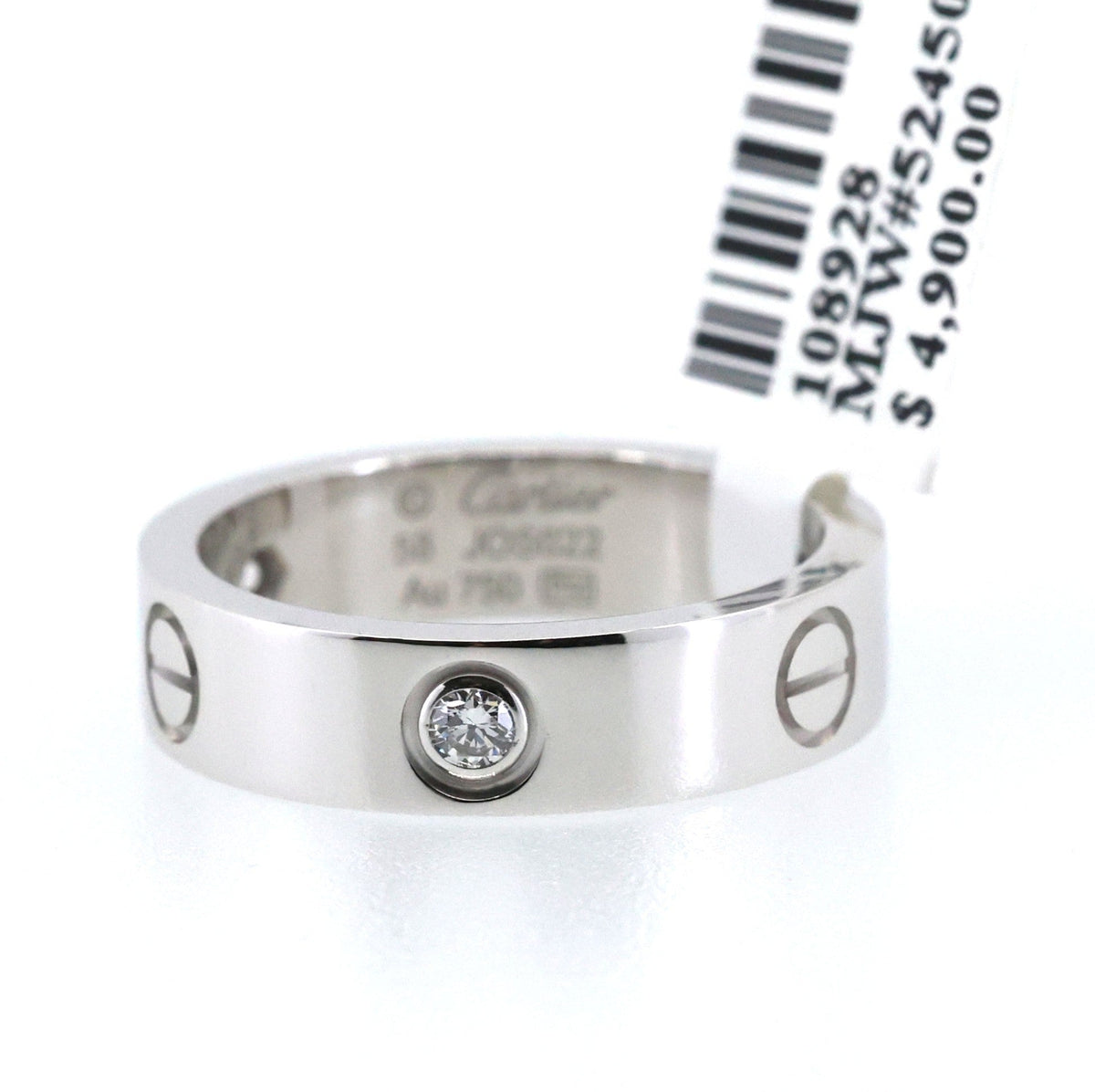 Cartier LOVE ring, classic model, 3 diamonds, S108928 (Pre-owned)