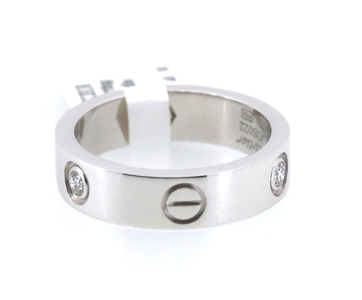 Cartier LOVE ring, classic model, 3 diamonds, S108928 (Pre-owned)