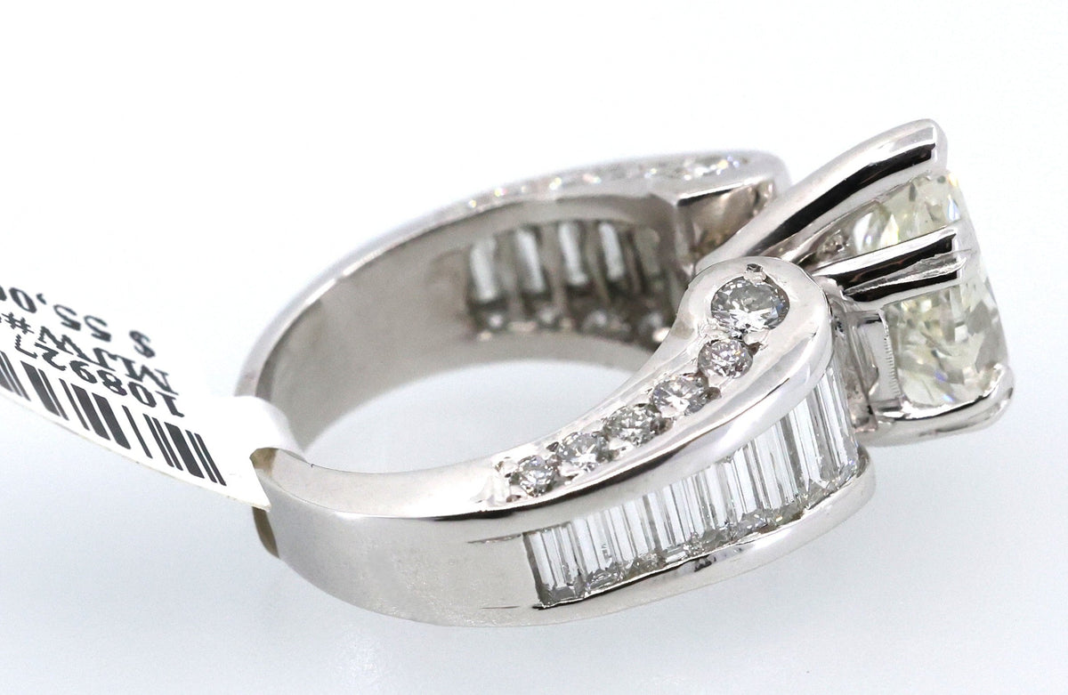 Platinum 3.01 CT Pear Diamond Engagement Ring, 17.1g Size 5.75, S108927