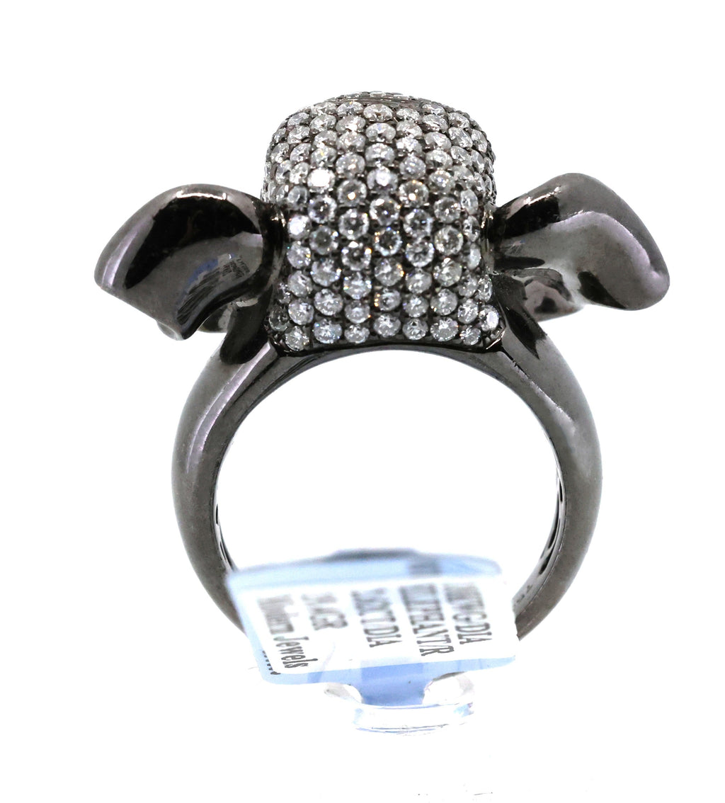 18k White Gold 2.62CT Diamond Elephant Ring, 19.4g, Size 7, S16892