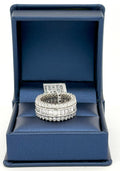 18k White Gold 5.36CT Baguette & Round Diamond Ring, 10gm, size 6 , S16622