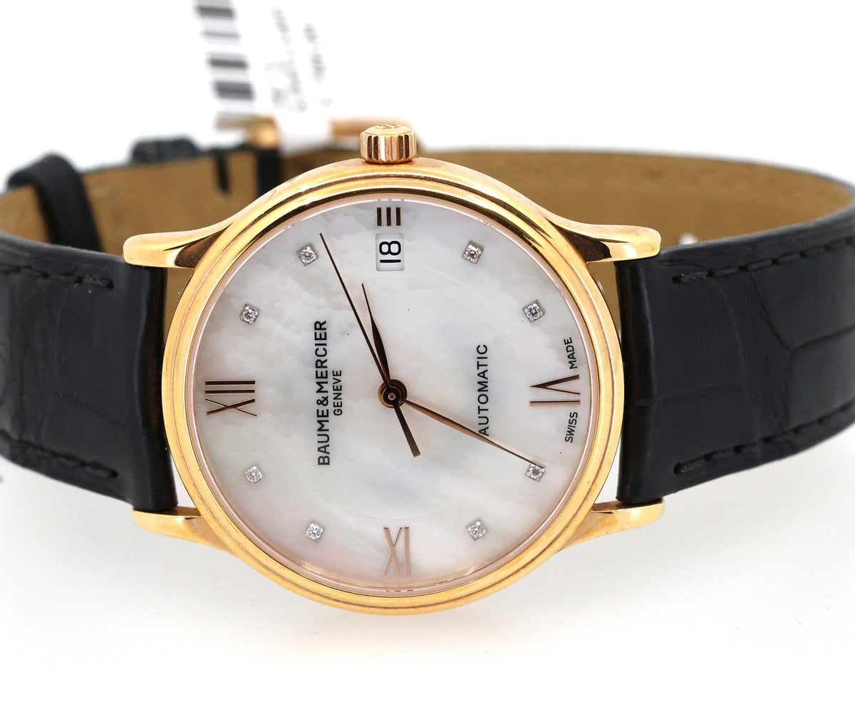 Baume & Mercier Classima Rose Gold Mother of Pearl Diamond Watch M0A10077, S13672