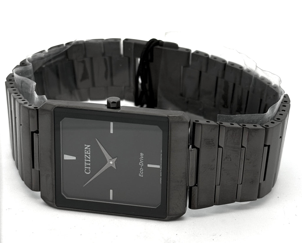 Citizen Stiletto Eco Drive Stainless Steel Black dial 28mm Watch, AR3107-57E